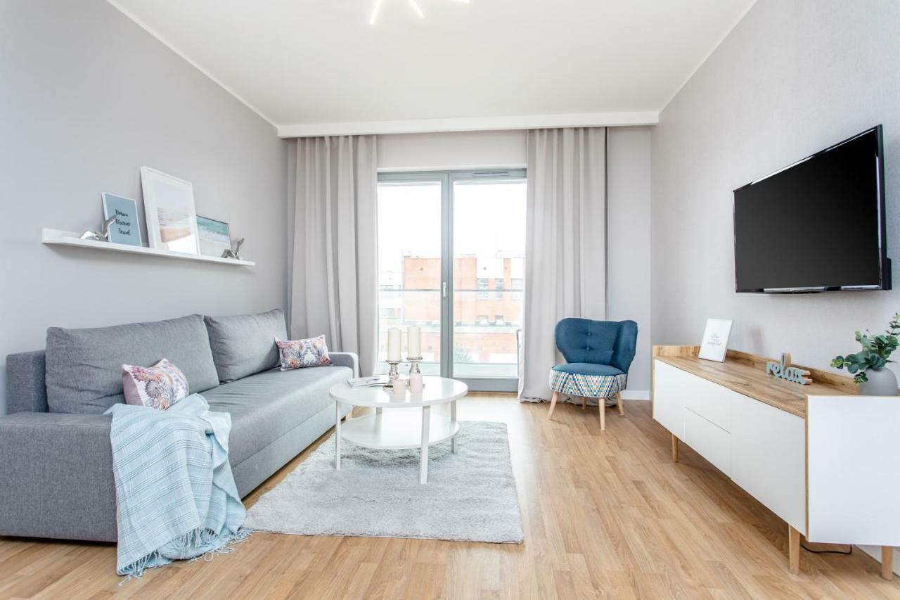 Seaside Beach Przy Plazy - Parking - Praia Apartments - Ergo Polsat Plus Arena 格但斯克 外观 照片